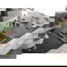 Mexen Enzo évier en granit 1-bac avec égouttoir et robinetterie de cuisine Flora, gris - 6506-71-670401-07