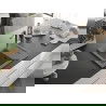 Mexen Enzo évier de cuisine granit 1 bac avec égouttoir et robinet Flora, gris - 6506-71-670401-07-B