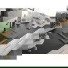 Mexen Enzo évier de cuisine 1-bac en granit avec égouttoir et robinet Flora, gris - 6506-71-670401-70-B