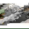 Mexen Enzo évier en granit 1 cuve avec égouttoir et robinet cuisine Flora, noir/argent métallisé - 6506-73-670401-07