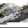 Mexen Enzo évier en granit 1 bac avec égouttoir et mitigeur de cuisine Flora, noir/métallisé argent - 6506-73-670401-70-B