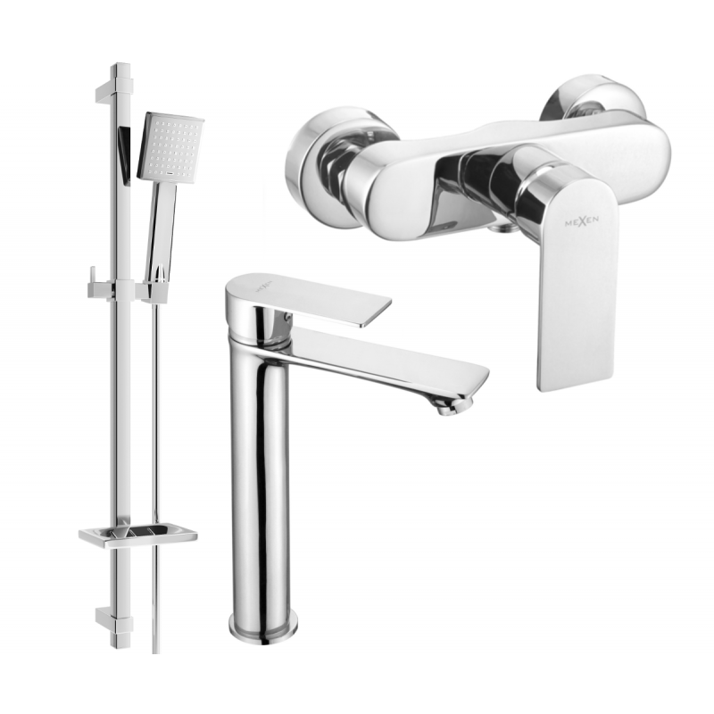 Mexen Royo Ensemble de douche DQ45, chrome - 72214DQ45-00