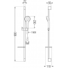 Mexen Royo DF05 ensemble de douche, blanc - 72214DF05-20