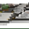 Mexen Andres évier en granit 1,5 bac avec égouttoir et robinet Flora, blanc - 6515-20-670401-57-G