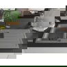 Mexen Andres évier en granit 1,5-bassins avec égouttoir et robinet de cuisine Flora, gris - 6515-71-670401-07-B