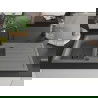 Mexen Andres évier en granite 1,5 cuves avec égouttoir et robinet de cuisine Flora, gris - 6515-71-670401-70-B