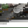 Mexen Andres évier en granit 1,5 cuve avec égouttoir et robinet de cuisine Flora, noir/argent - 6515-73-670401-57-G