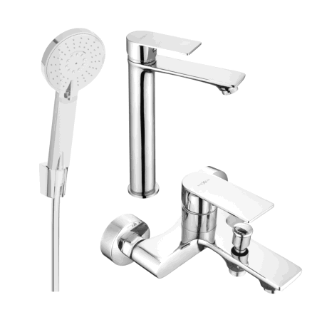Mexen Royo R40 ensemble bain, chrome - 72213R40-00