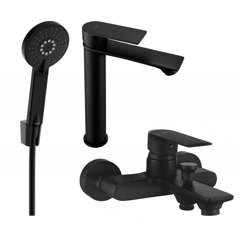 Mexen Royo R40 ensemble pour baignoire, noir - 72213R40-70