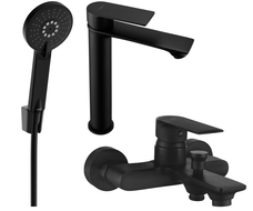 Mexen Royo R40 ensemble pour baignoire, noir - 72213R40-70