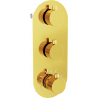 Mitigeur bain-douche thermostatique Mexen Kai 3 voies, doré - 77603-50