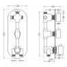 Batterie de bain-douche thermostatique Mexen Kai 3 voies, or rose - 77603-60