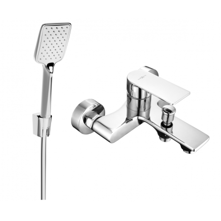 Batterie de baignoire Mexen Royo R62 avec ensemble de douche, chromée - 7223R62-00