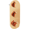 Batterie de bain-douche thermostatique Mexen Kai 3 voies, or rose - 77603-60
