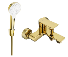 Mexen Royo R05 batterie de baignoire avec ensemble douche, or - 7223R05-50