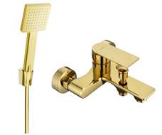 Mexen Royo R45 robinet de baignoire avec set de douche, or - 7223R45-50