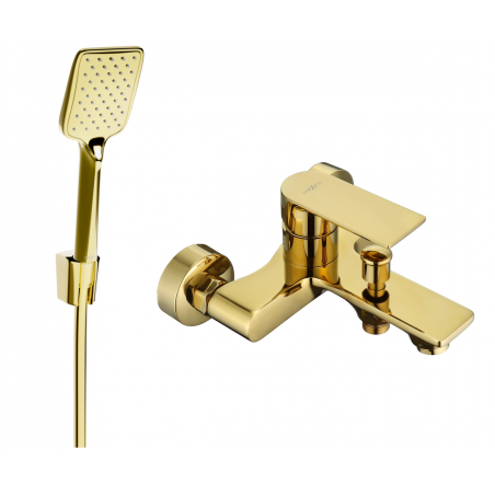 Mexen Royo R62 mitigeur bain avec set de douche, doré 7223R62-50