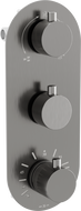 Mexen Kai robinet baignoire-douche 3 sorties, graphite - 77603-66
