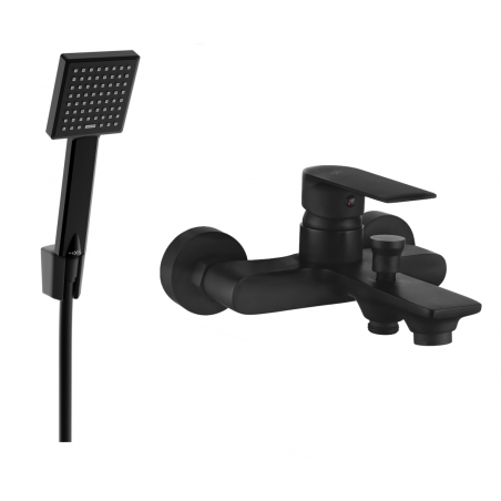 Mexen Royo R45 robinet de baignoire avec ensemble de douche, noir - 7223R45-70