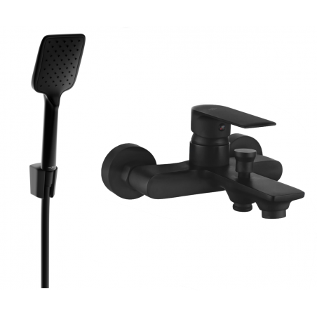 Mexen Royo R62 robinet de baignoire avec ensemble de douche, noir - 7223R62-70