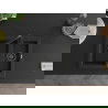 Mexen Carlos évier granit 1,5 cuves avec robinet de cuisine Flora, noir - 6518-77-670401-70-B