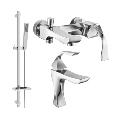Ensemble de baignoire Mexen Estrella DQ02, chrome - 72303DQ02-00
