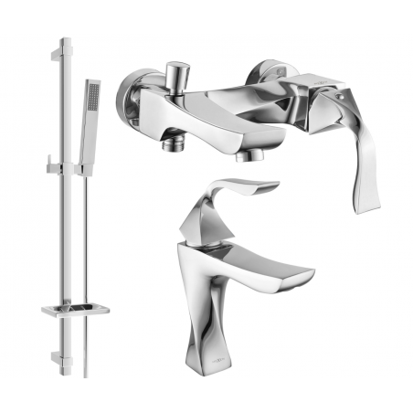 Mexen Estrella DQ02 ensemble de baignoire, chrome - 72303DQ02-00