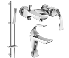 Ensemble de baignoire Mexen Estrella DQ02, chrome - 72303DQ02-00