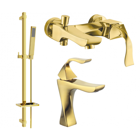 Mexen Estrella DQ02 ensemble baignoire, doré - 72303DQ02-50