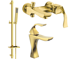 Mexen Estrella DQ02 ensemble de baignoire, doré - 72303DQ02-50