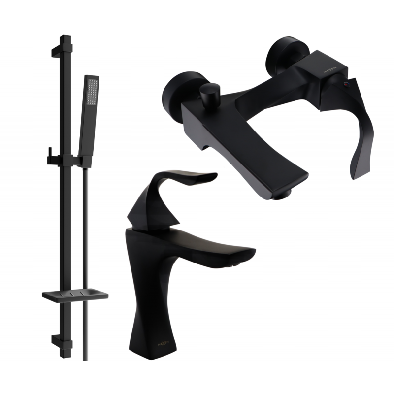 Mexen Estrella DQ02 ensemble baignoire, noir - 72303DQ02-70
