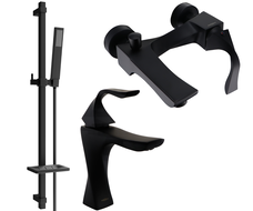 Mexen Estrella DQ02 ensemble de baignoire, noir - 72303DQ02-70