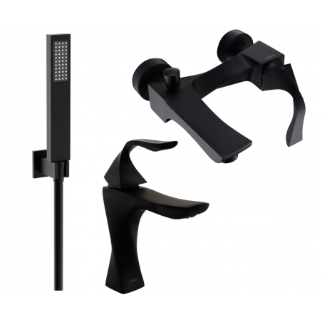 Mexen Estrella R02 ensemble pour baignoire, noir - 72303R02-70