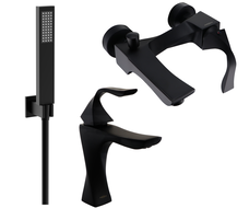 Mexen Estrella R02 ensemble pour baignoire, noir - 72303R02-70