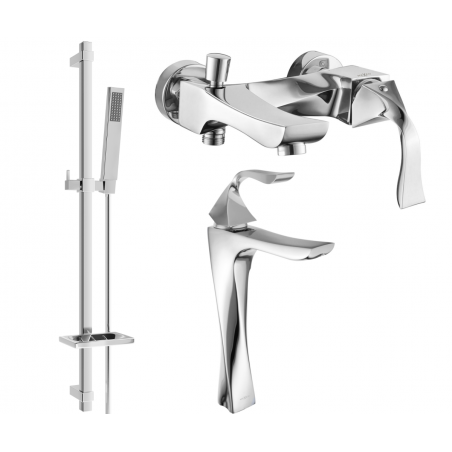Mexen Estrella DQ02 ensemble de baignoire, chrome - 72313DQ02-00