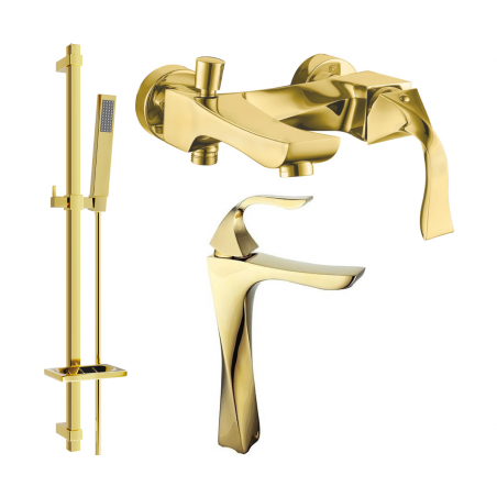 Mexen Estrella DQ02 ensemble de baignoire, doré - 72313DQ02-50