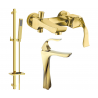 Mexen Estrella DQ02 ensemble de baignoire, doré - 72313DQ02-50