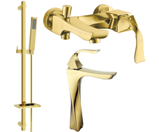 Mexen Estrella DQ02 ensemble de baignoire, doré - 72313DQ02-50