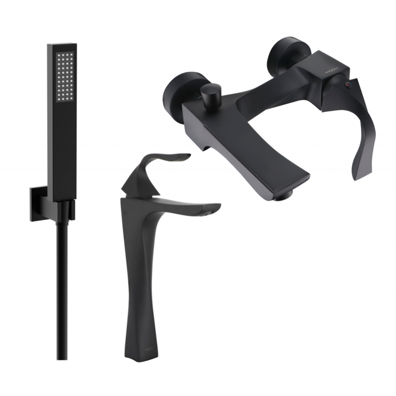 Mexen Estrella R02 ensemble pour baignoire, noir - 72313R02-70