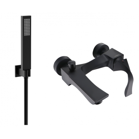 Mexen Estrella R02 robinet de bain avec set de douche, noir - 7233R02-70