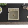 Mexen Vito Évier de cuisine en granit 1 bac avec robinet de cuisine Elia, beige - 6503-69-670101-50