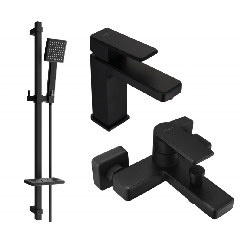 Mexen Mino Ensemble de baignoire DQ45, noir - 72403DQ45-70