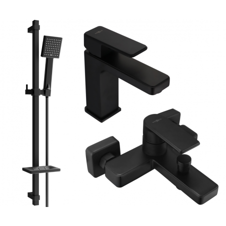 Mexen Mino Ensemble de baignoire DQ45, noir - 72403DQ45-70