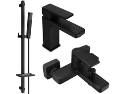 Mexen Mino Ensemble de baignoire DQ77, noir - 72403DQ77-70
