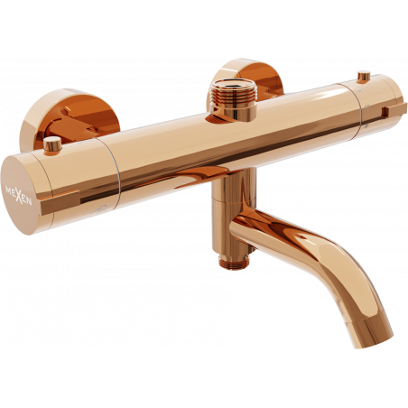 Baignoire-douche thermostatique Mexen Kai, or rose - 77900-60