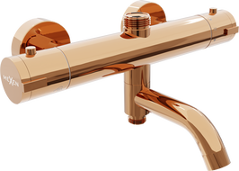 Baignoire-douche thermostatique Mexen Kai, or rose - 77900-60