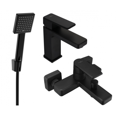 Mexen Mino R45 ensemble de baignoire, noir - 72403R45-70