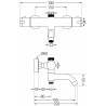 Mexen Kai mitigeur thermostatique bain-douche, gun gray brossé - 77900-66