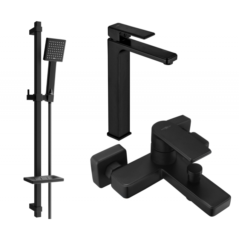 Mexen Mino DQ45 ensemble de baignoire, noir - 72413DQ45-70