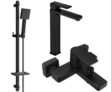Mexen Mino DQ45 ensemble de baignoire, noir - 72413DQ45-70